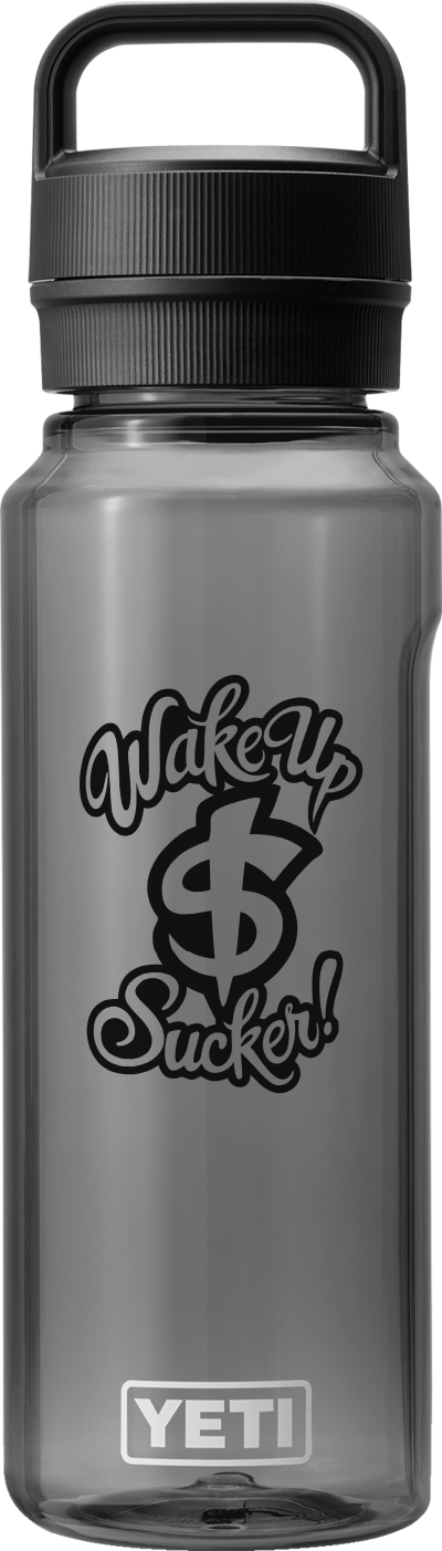 Wake Up Sucker 1L Yeti Yonder Water Bottle
