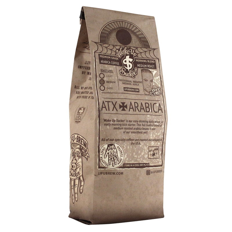 Wake Up Sucker Medium Roast Coffee Back
